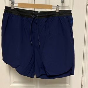 Men’s Greyson Workout shorts. 2XL. Navy Blue. 7” inseam.